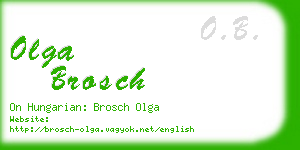 olga brosch business card